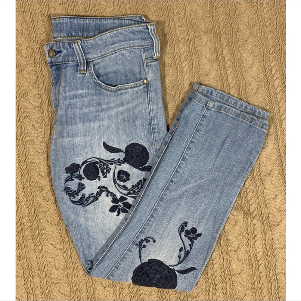 Pilcro and the Letterpress Floral Stitch Jeans